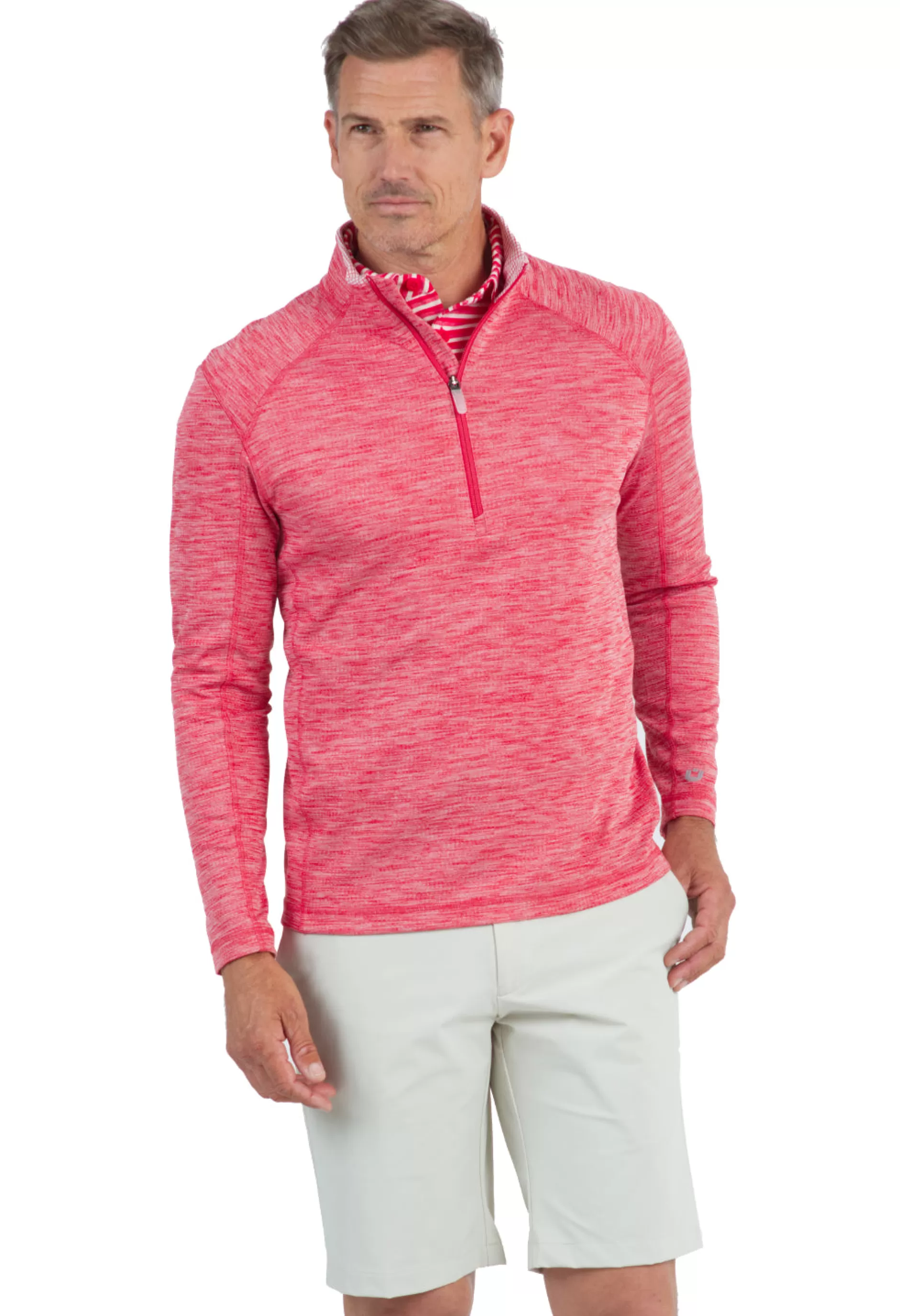 Space Dye Mini Grid Waffle Knit Pullover- 96000 (Modern Fit)^IBKUL Discount